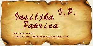 Vasiljka Paprica vizit kartica